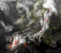 Forti temporali sullo Stretto di Gibilterra, clima estivo sul Sud Est Europa ()