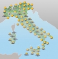 Instabile su medio-basso Adriatico, Isole ed al Sud. Pi sole al Nord ()