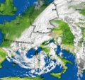 L'Italia ancora nelle spire di Heike: piogge, venti forti e neve sulle Alpi ()