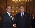 Napolitano-Hollande, avanti insieme per crescita e difesa euro
